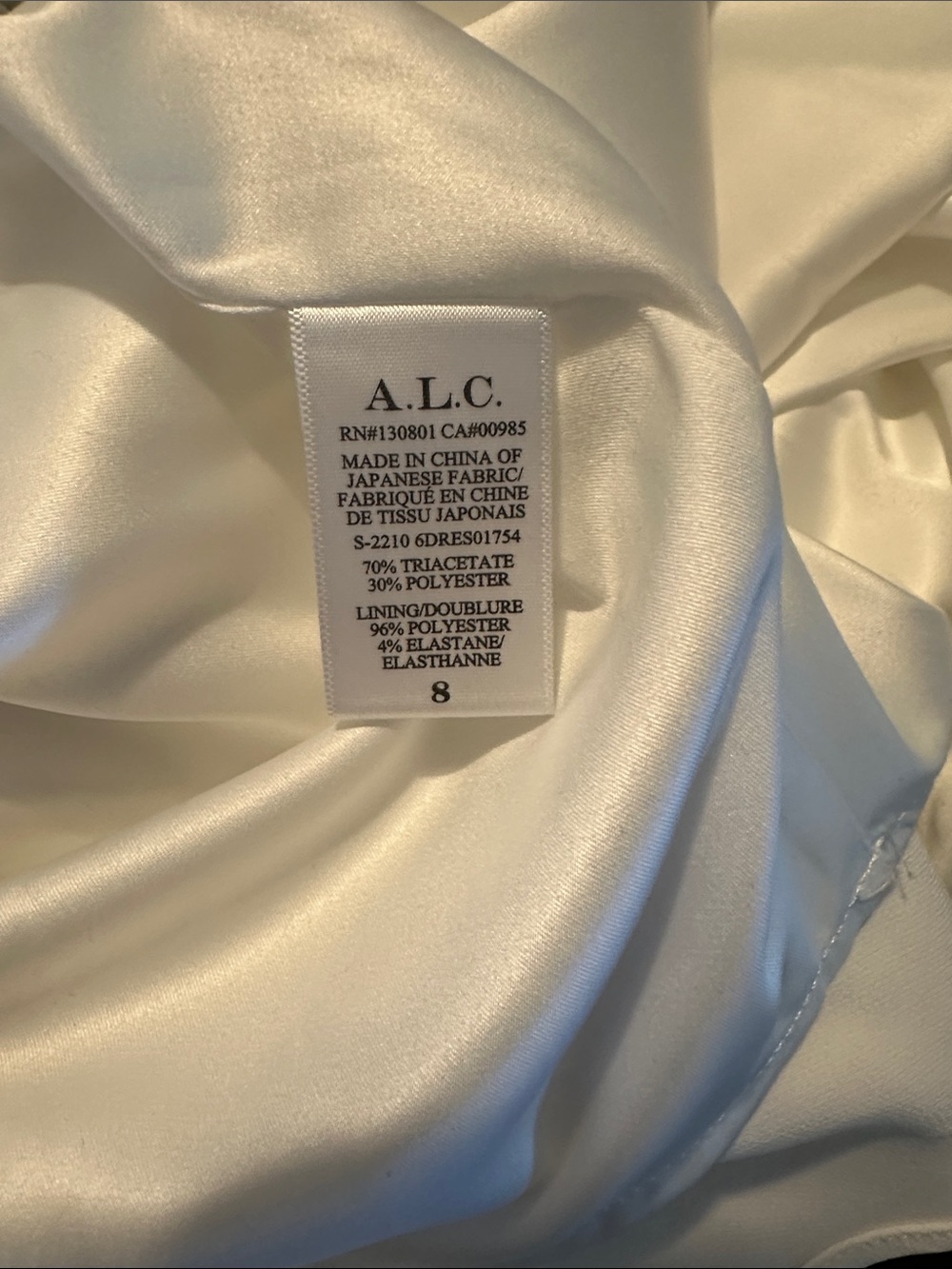 NWT A.L.C. TRINA  Satin V-Neck Beaded Cutout Maxi Dress Long Sleeve Size 8 - Picture 7 of 7
